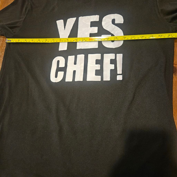 Men's Unbranded Black White Yes Chef! Short Sleeve Tee L - Picture 6 of 7
